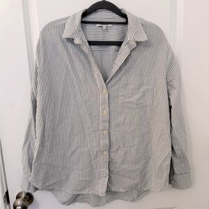 Madewell striped button down size M.